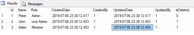 how to create a table (Insert and Update and Delete) in SQL