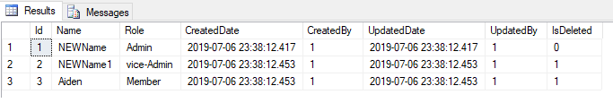 how to create a table (Insert and Update and Delete) in SQL